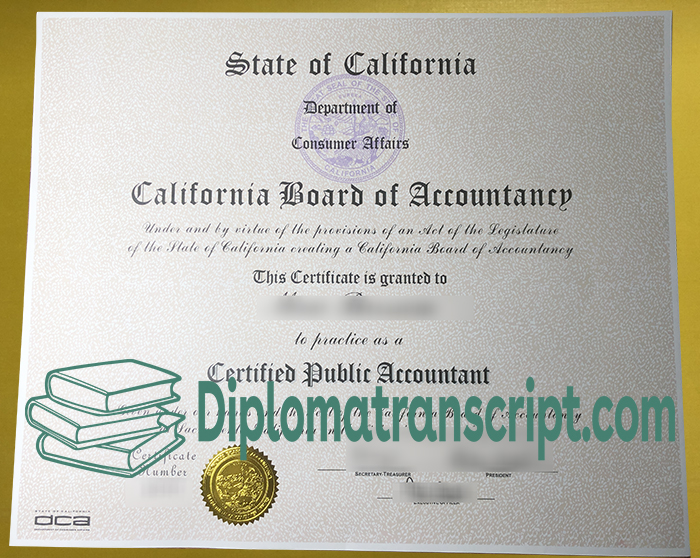 California CPA certificate