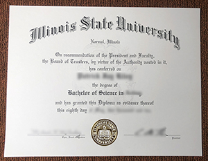 Illinois State University diploma sample