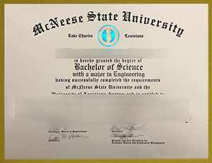 Mcneese State University Degree Certificate