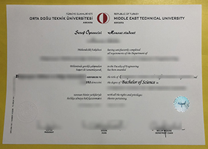 Middle East Technical University diploma