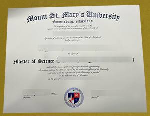 Mount St. Mary's University degree certificate