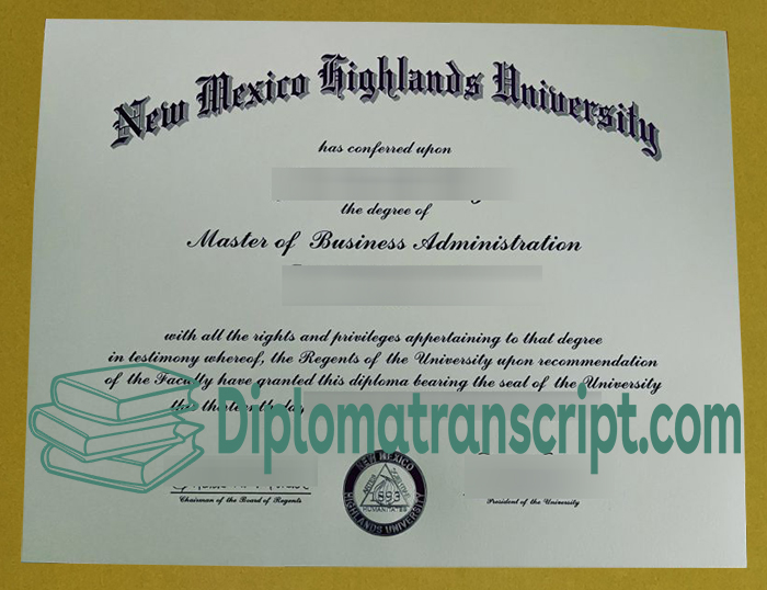 New Mexico Highlands University diploma 