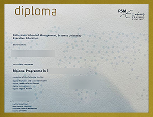 Rotterdam School of Management, Erasmus University diploma certificate