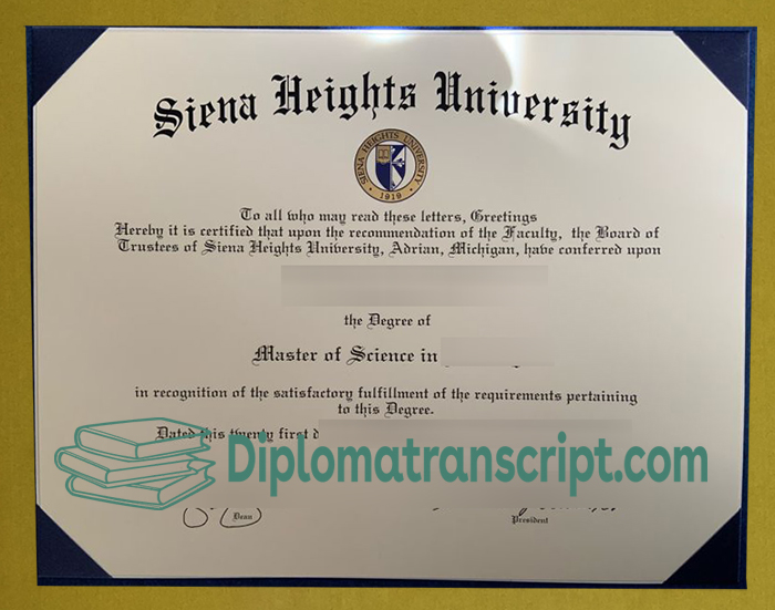 Siena Heights University (SHU) Diploma