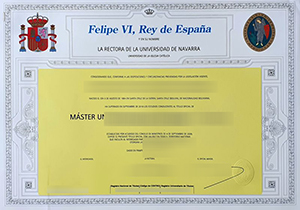 Universidad de Navarra diploma