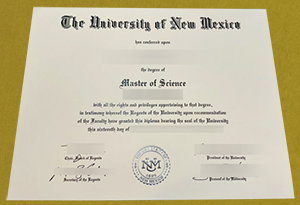 University of New Mexico diploma certificate