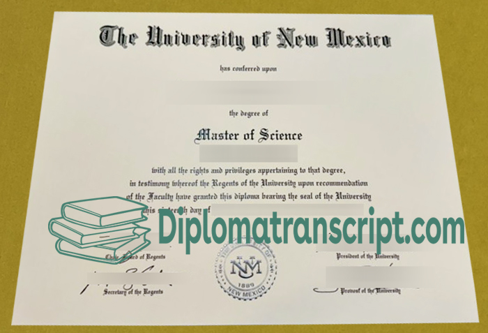 University of New Mexico diploma