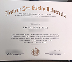 Western New Mexico University diploma