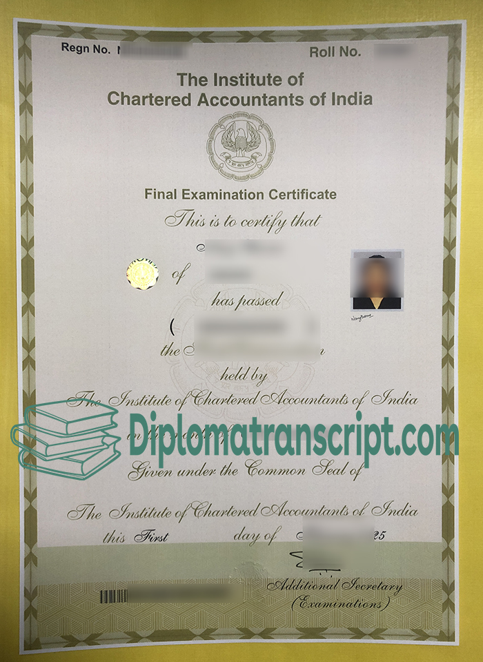 ICAI Final Examination Certificate