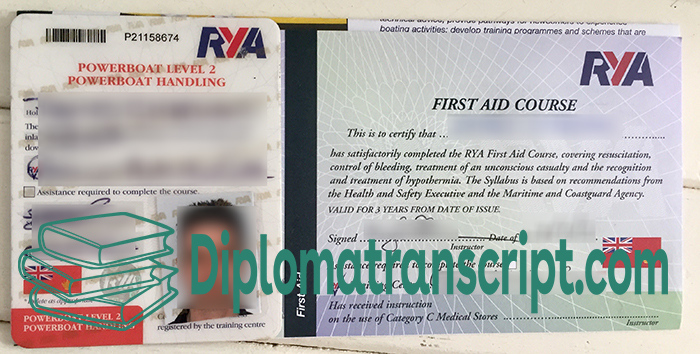 RYA Day Skipper Shorebased Certificate and ID Card