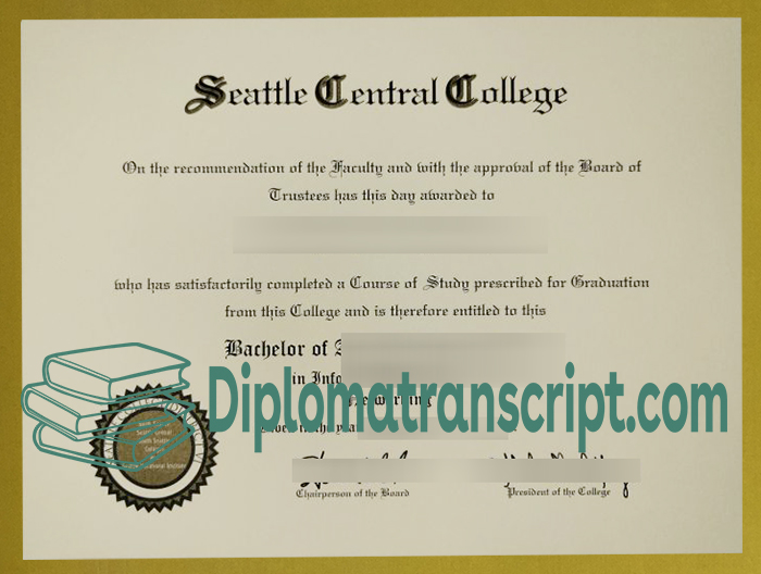 Seattle Central College diploma