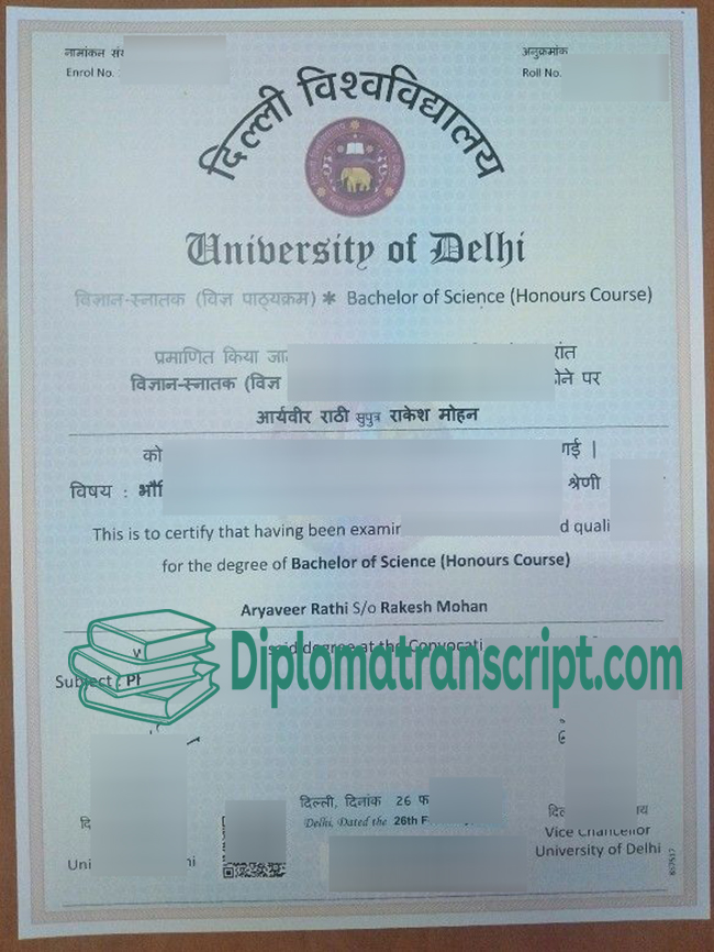 University of Delhi degree