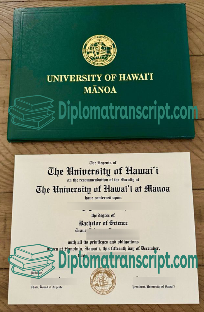 University of Hawaiʻi Diploma and Cover