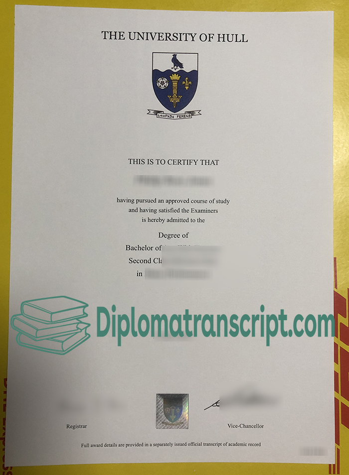 University of Hull BA degree certificate in UK, Order a degree