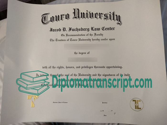 Touro Law Center diploma