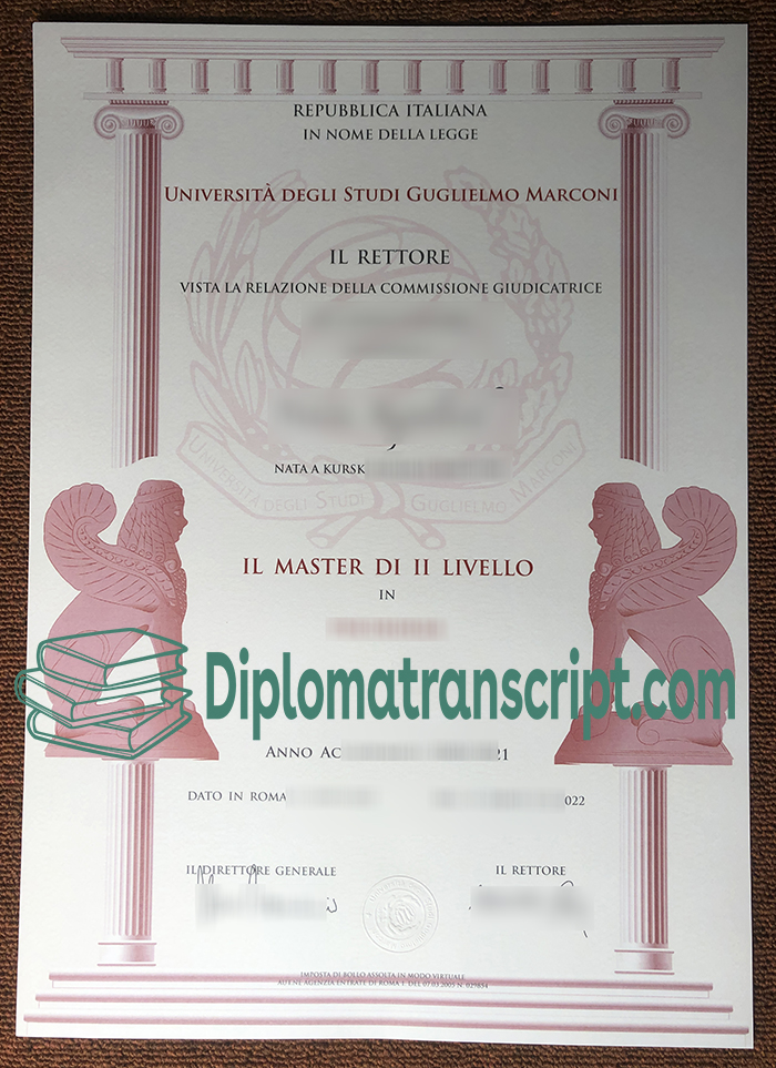 Università Degli Studi Guglielmo Marconi diploma