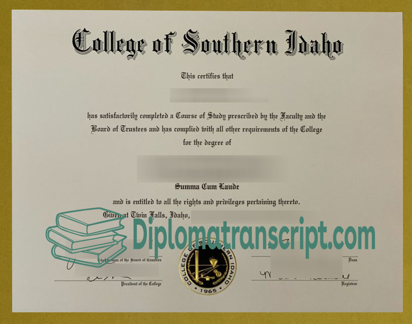 College of Southern Idaho degree