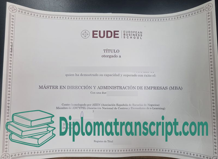 European Business School Madrid diploma