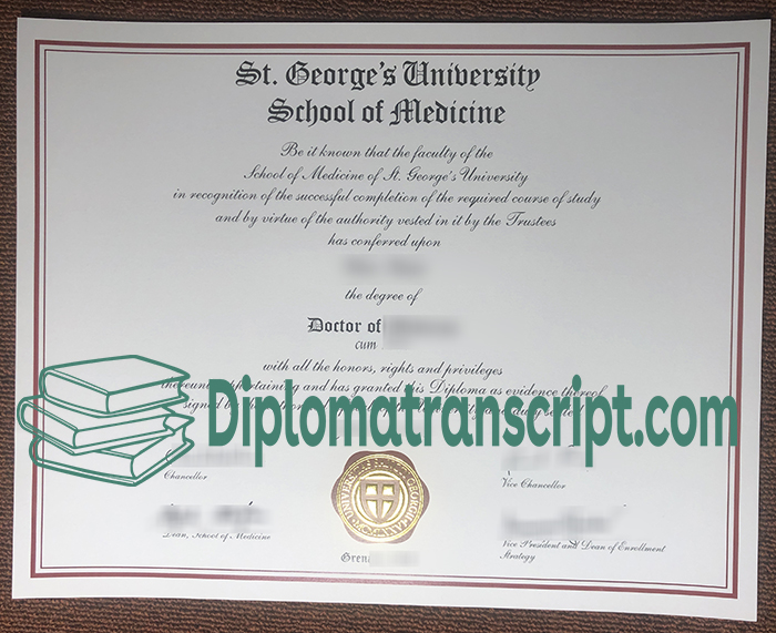 St. George's University School of Medicine diploma