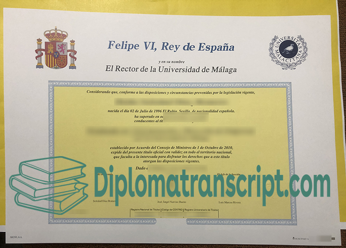 Universidad de Málaga diploma