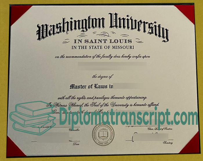 Washington University in St. Louis diploma