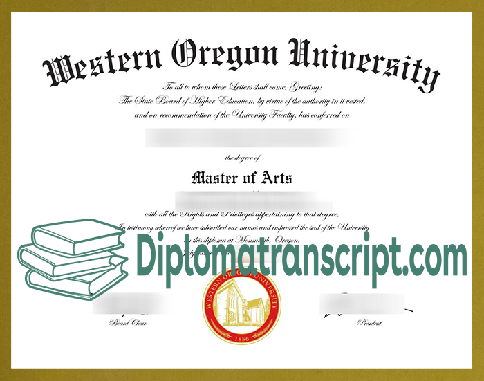 Western Oregon University (WOU) diploma