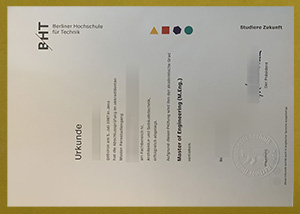 Berliner Hochschule für Technik (BHT) Urkunde