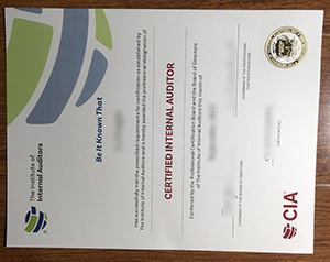 Certified Internal Auditor certificate, Order a CIA certificate