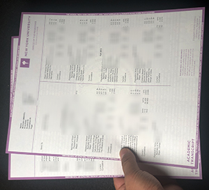 New York University transcript sample