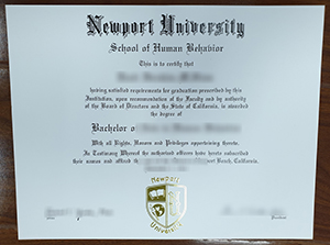 Newport university diploma sample