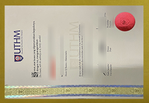 UTHM degree certificate