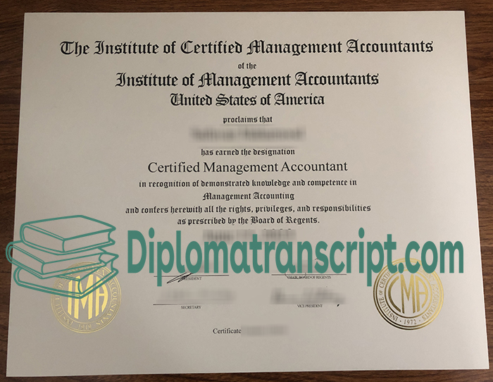 CMA certificate