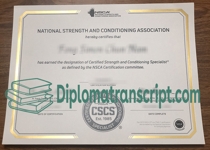CSCS Certificate