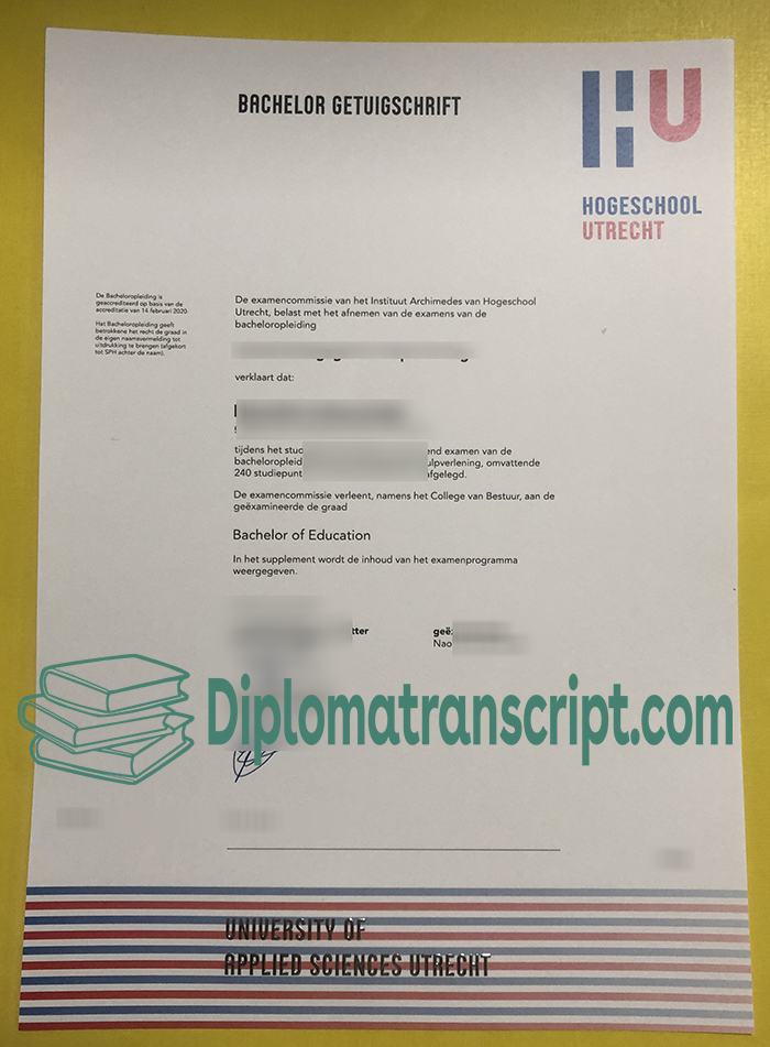 Hogeschool Utrecht Getuigschrift