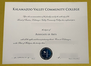 Kalamazoo Valley Community College Degree sample