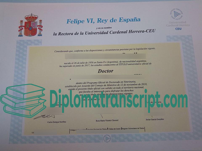 Universidad Cardenal Herrera CEU diploma