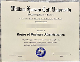 William Howard Taft University Diploma sample
