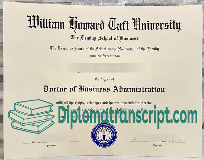 William Howard Taft University Diploma