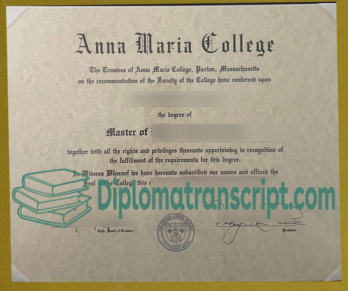 Anna Maria College diploma