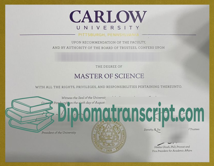 Carlow University diploma