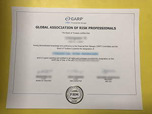GARP certificate sample