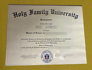 Holy Family University diploma sample