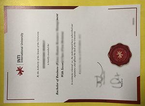 INTI International University degree certificate