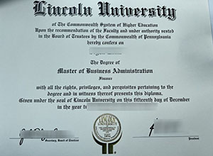 Lincoln University diploma certificate