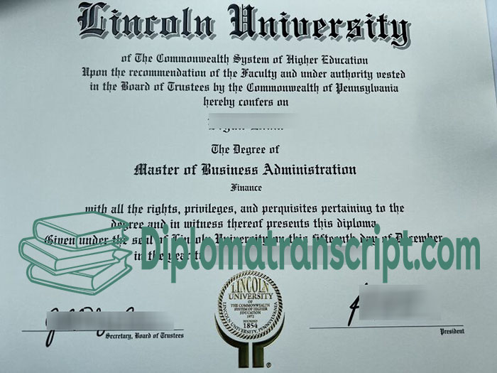 Lincoln University diploma