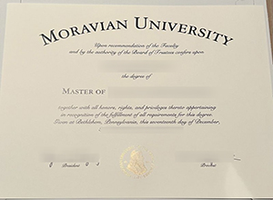 Moravian University degree certificate