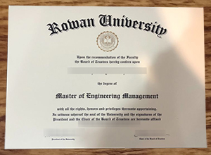 Rowan University degree sample