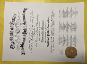 Texas CPA Certificate