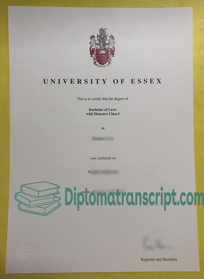 University of Essex Bachelor of Laws diploma
