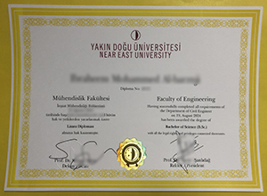 Yakın Doğu Üniversitesi Degree Certificate